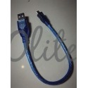 Kabel charger+data Biru Transparant