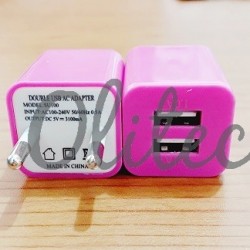 Kepala Adaptor 2Port Colour 1amp dan 2amp