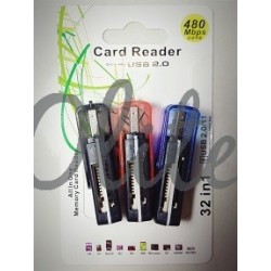 Ready Card Reader Dua Slot 32In 1 USB 2.0/1.1 480Mbps